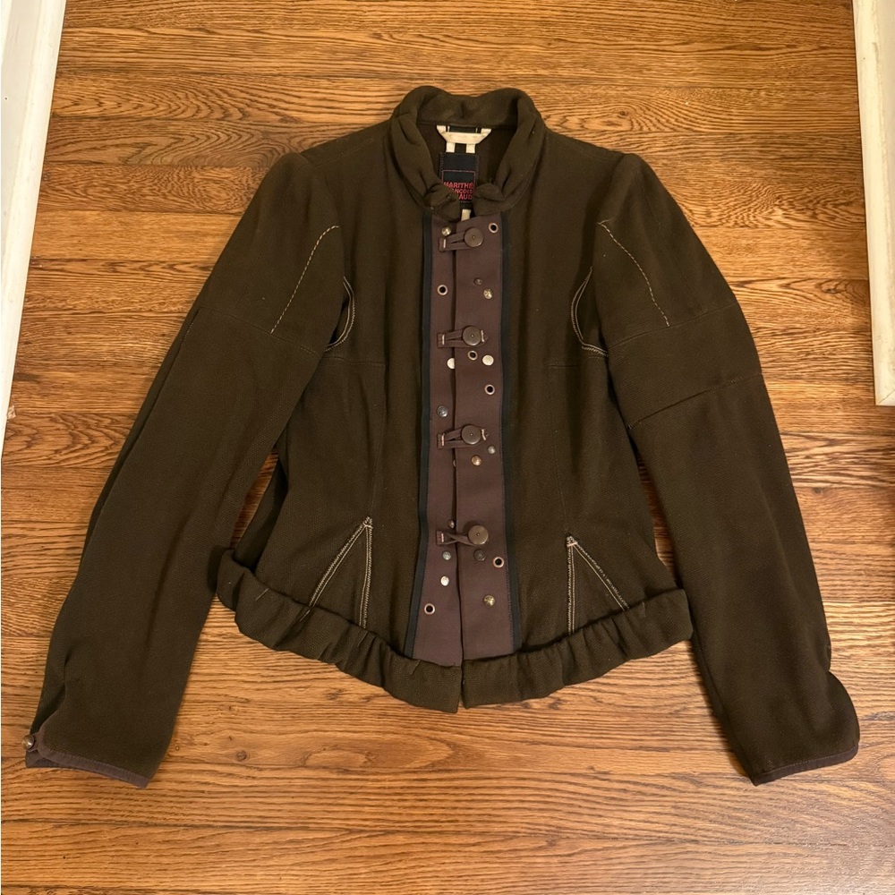 Rare Marithé + François Girbaud Brown Wool Button-up Jacket